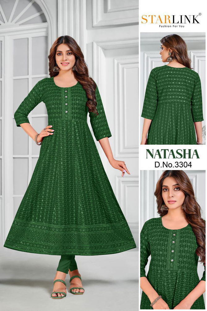 Starlink Natasha Festive Wear Wholesale Anarkali Kurtis Catalog